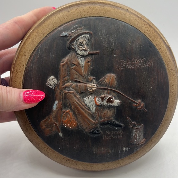 VTG Norman Rockwell Trinket Ceramic Box - Picture 8 of 8